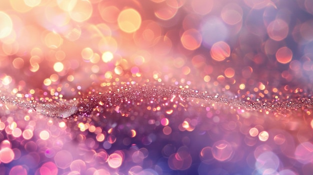 photo of abstract bokeh glittery shimmer colourful background