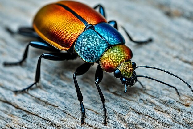 Photo abstract colorful bug macro photography