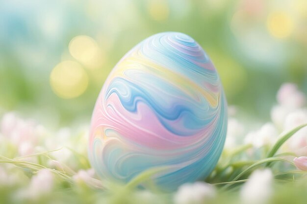 Photo abstract pastel easter egg