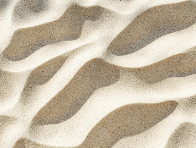 Photo of abstract wavy sand patterns in soft beige and white tones sand texture design