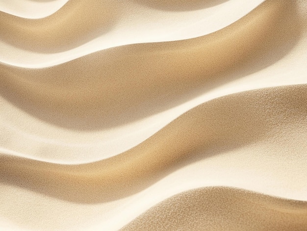 Photo of abstract wavy sand patterns in soft beige and white tones sand texture design