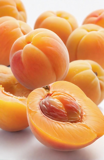 Photo of apricot isolated on background