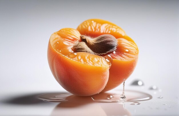 Photo of apricot isolated on background