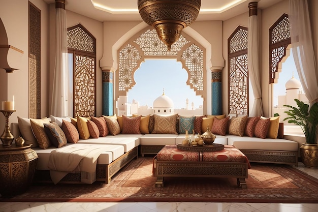 Photo arabic style living room