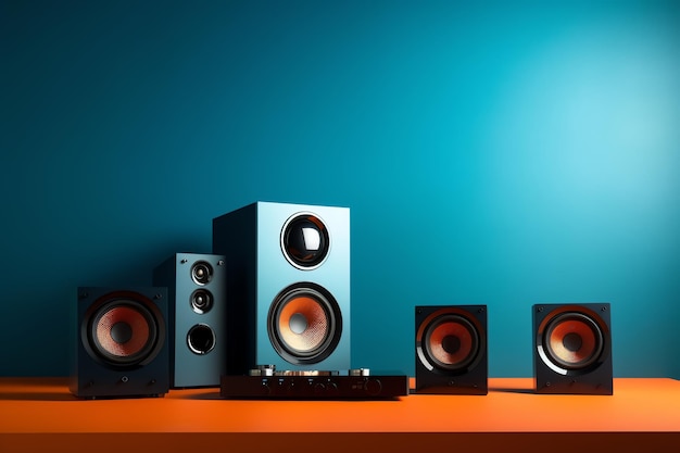 Photo of audio speaker sitting on table