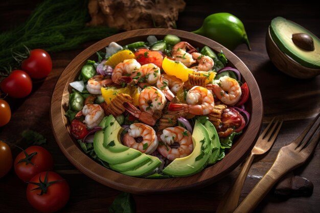 Photo of a avocado Shrimp Salad