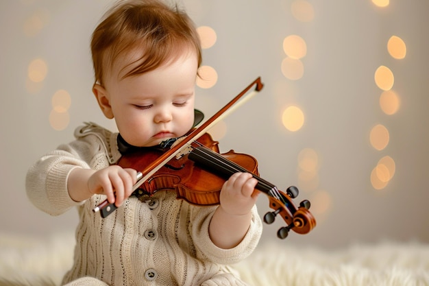 Photo of Baby musician playing the violin