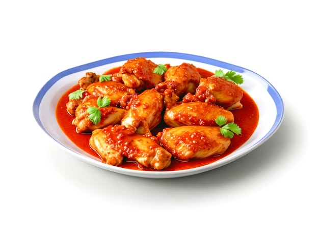 Photo baked chicken wings in the asian style