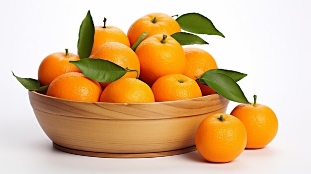 Photo of A basket of oranges is filled with oranges Close up on citrus AI Generated