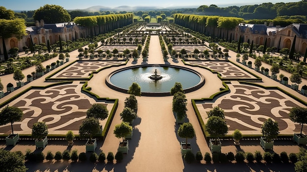 Photo of the beautiful gardens of the Palace of Versaille France