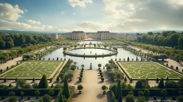 Photo of the beautiful gardens of the Palace of Versaille France