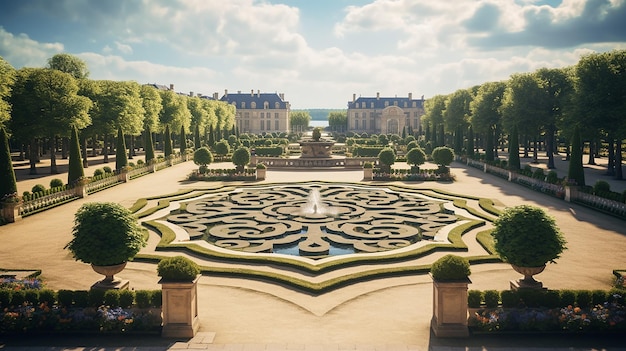 Photo of the beautiful gardens of the Palace of Versaille France