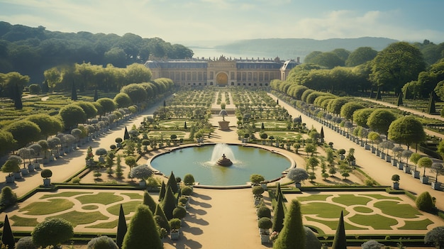 Photo of the beautiful gardens of the Palace of Versaille France