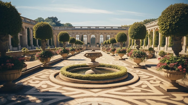 Photo of the beautiful gardens of the Palace of Versaille France