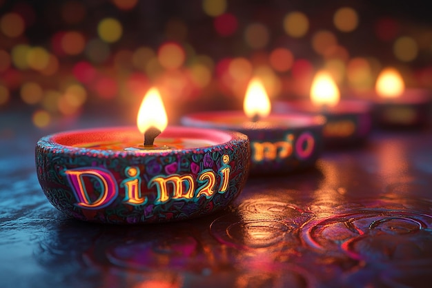 Photo photo of beautiful indian traditional diwali festival