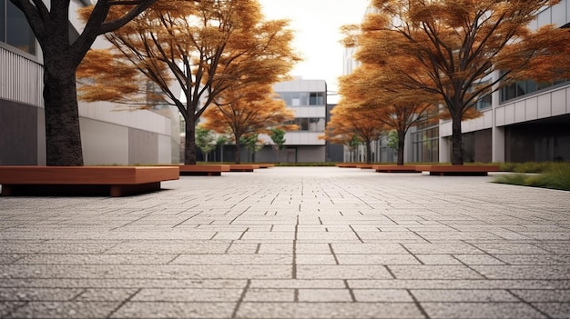 a photo of beautiful view of the garden and pathway