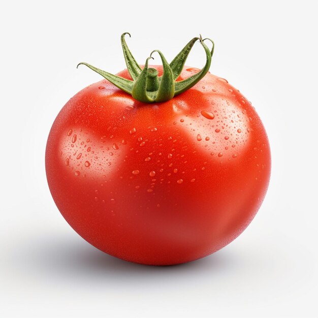 photo big red fresh tomatoes on a white background