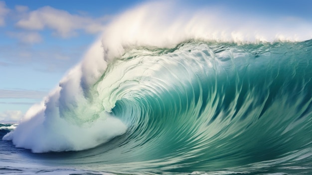 photo of a big wave on the sea ocean