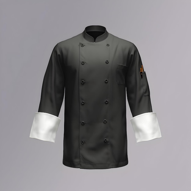 Photo photo black chef cook39s jacket mock up