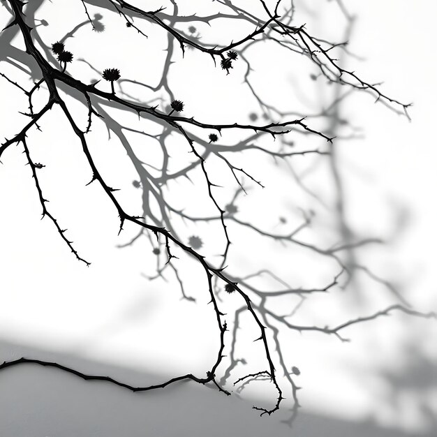 Photo photo of blackberry vine shadows twisting thorny branches create complex shadows tangled aggressi