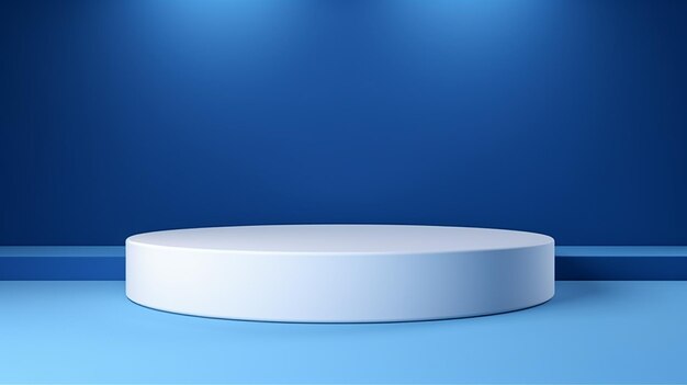 Photo of blue product podium design