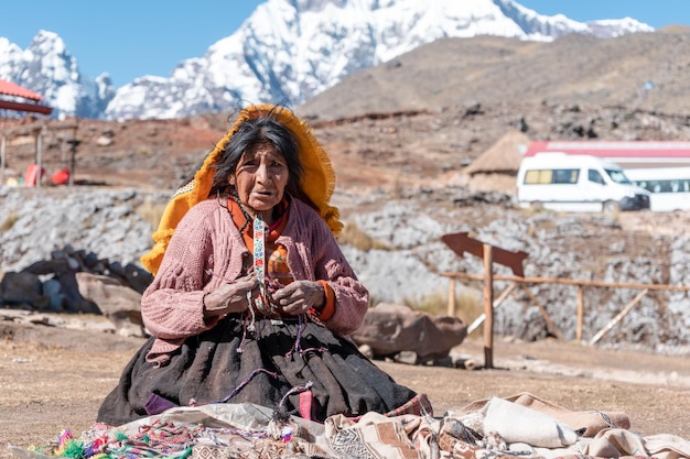 photo book of a native woman in the mountains of Peru