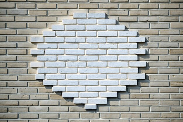 Photo photo brick wall painted in white