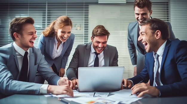 Photo of business meeting and people doing and discuss