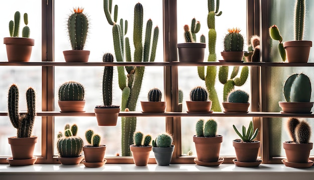 photo cactus plants arrangement still life