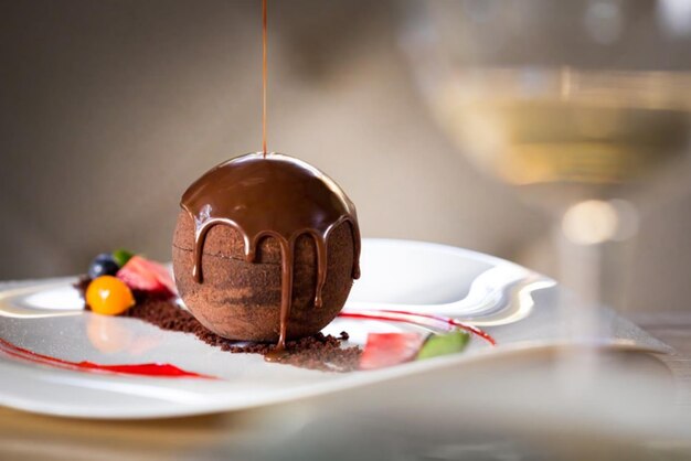 Photo candy bar with desserts on a chocolate day