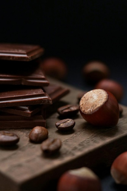 Photo candy bar with desserts on a chocolate day