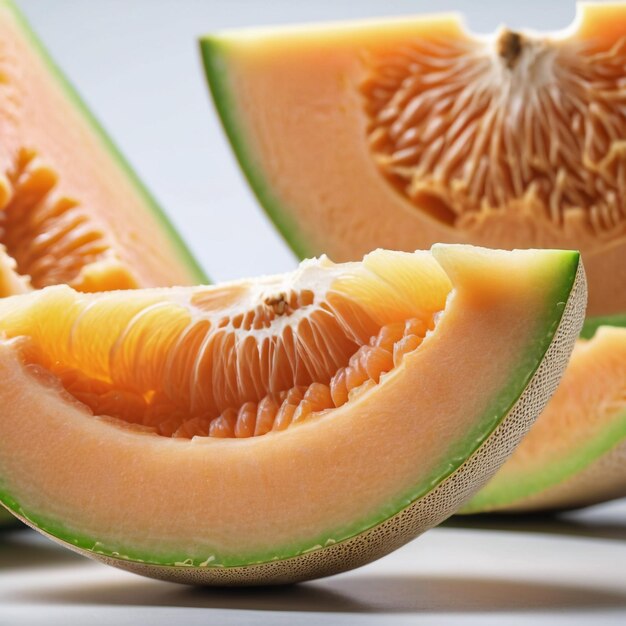 Photo of Cantaloupe isolated on background