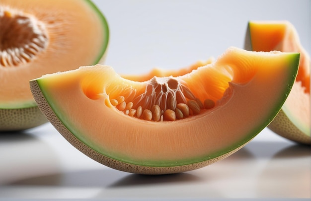 Photo of Cantaloupe isolated on background