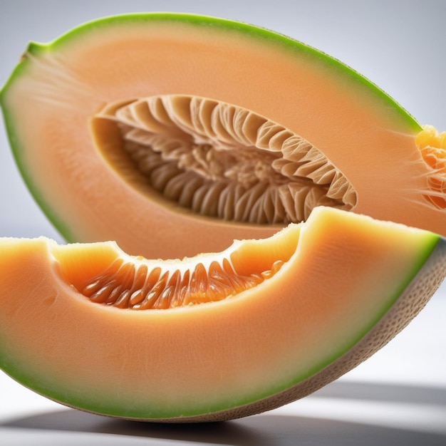 Photo of Cantaloupe isolated on background