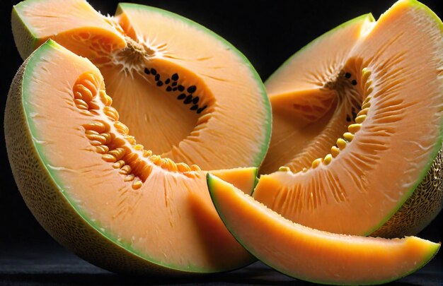 Photo of Cantaloupe isolated on background