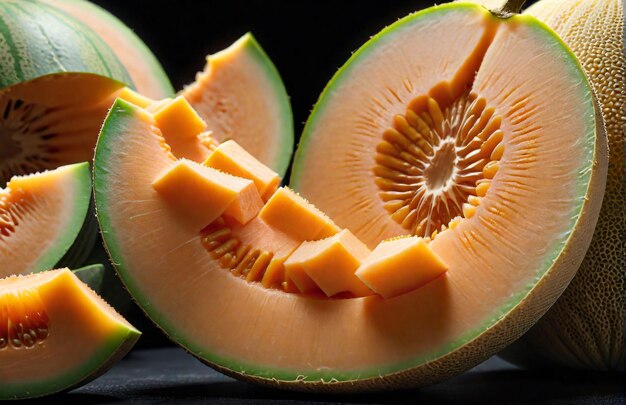 Photo of Cantaloupe isolated on background