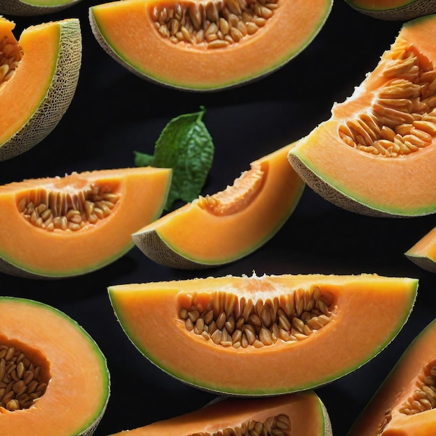 Photo of Cantaloupe isolated on background