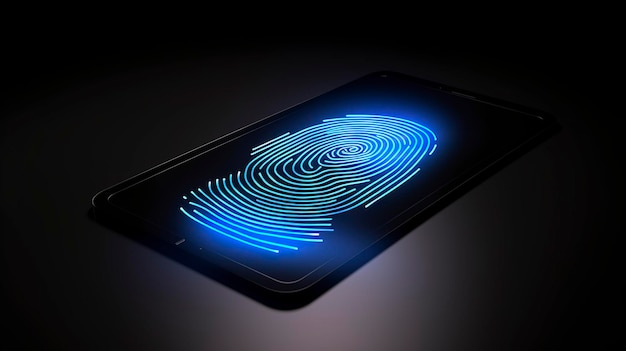 A Photo capturing the sleek and slim profile of a modern computer fingerprint scanner