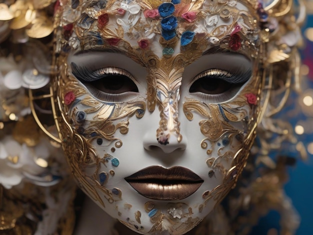 photo of a carnival mask on isolated background