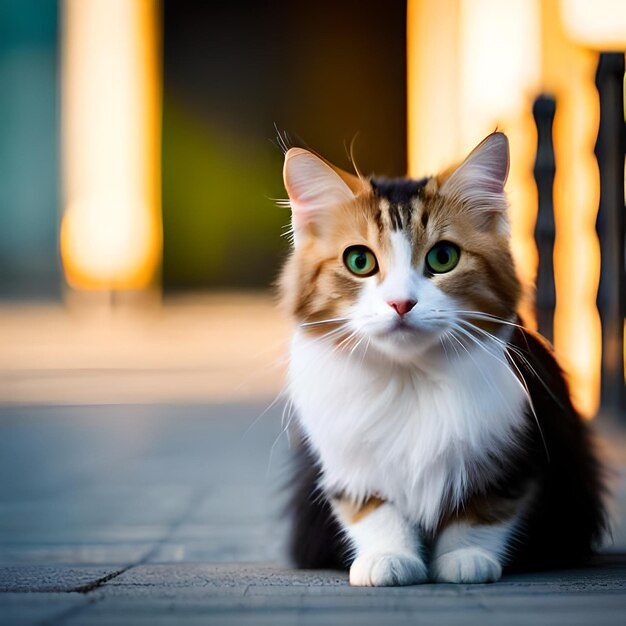 photo a cat laying on a wooden floor