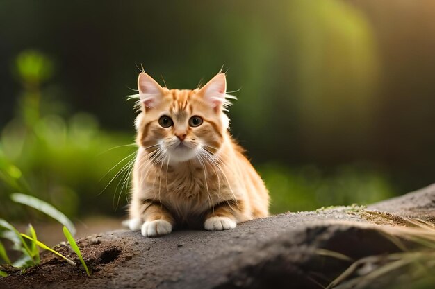 photo a cat and a rat are looking at each other