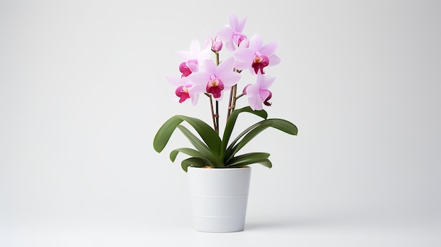 Photo of Cattleya in minimalist pot as houseplant for home decoration