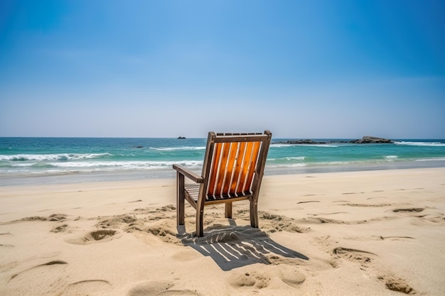 Photo chair on the beach