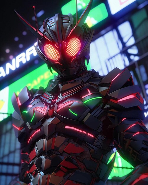 a photo of the character kamen rider