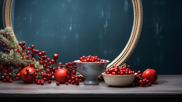 Photo Christmas Still Life Arrangement with Cookies