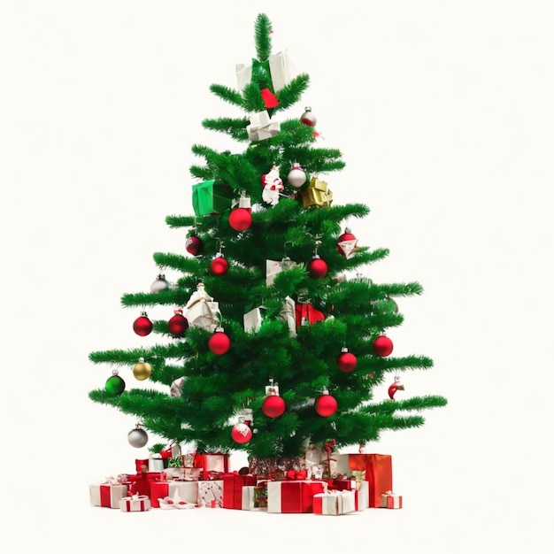 Photo Christmas Tree With Gifts