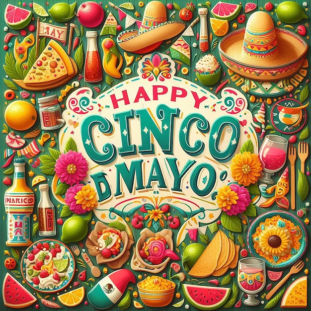 A photo of Cinco de Mayo Festivities for Mexican party AI Generated