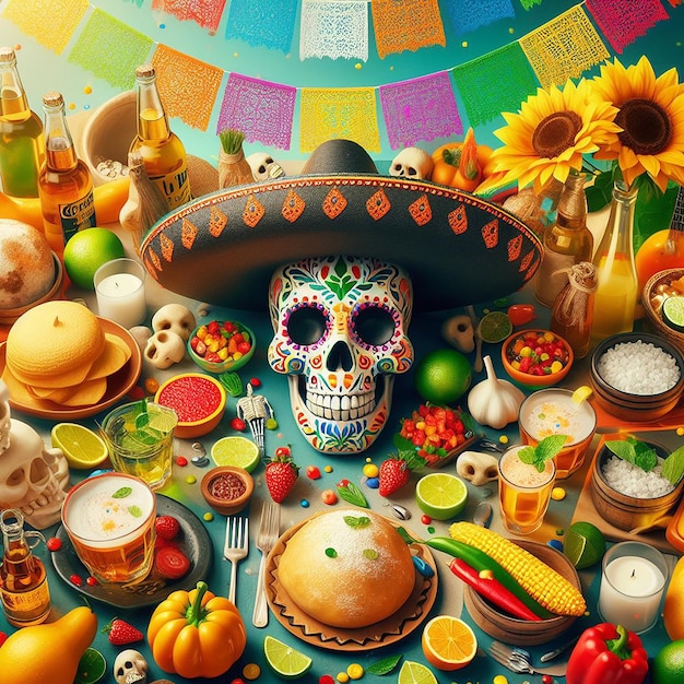 A photo of Cinco de Mayo Festivities for Mexican party AI Generated