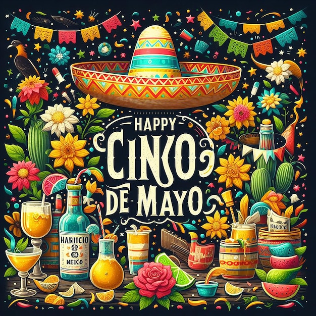 A photo of Cinco de Mayo Festivities for Mexican party AI Generated