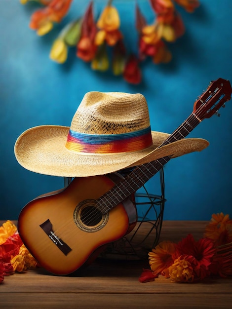 photo of a cinco de mayo maxican hat with gitter